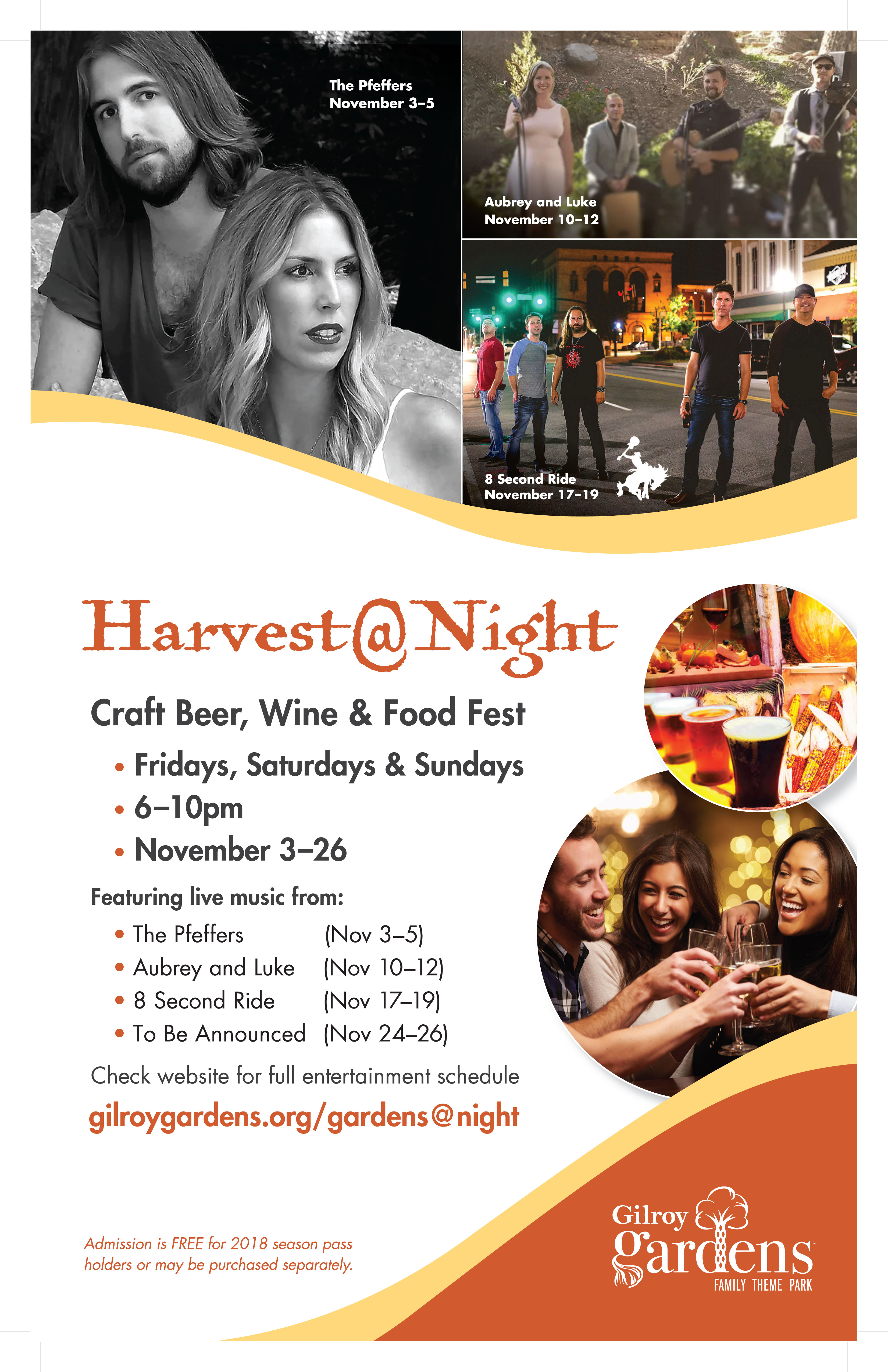Gilroy Gardens Harvest Night Craft Beer Wine And Food Fest