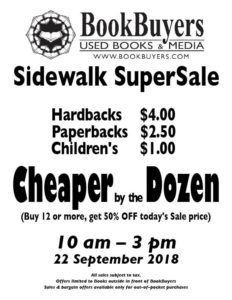 BookBuyers Sidewalk Super Sale @ BookBuyers Used Books & Media store | Gilroy | California | United States
