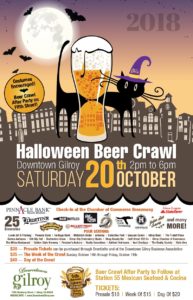 5th Annual Halloween Beer Crawl @ Gilroy Downtown Business Association 5th Annual Halloween Beer Crawl | Gilroy | California | United States