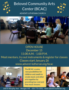 Beloved Community Arts Center (BCAC) @ Advent Lutheran Church | Morgan Hill | California | United States